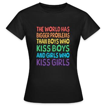 Le monde a de plus gros problèmes - T-shirt Femme - noir - Devant - AI Model Female 172 dark (172cm)