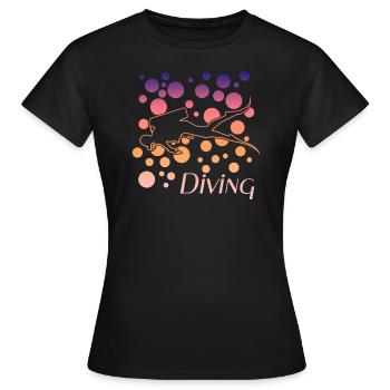 diving - Frauen T-Shirt - Schwarz - Vorne - AI Model Female 172 dark (172cm)
