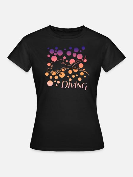 diving - Frauen T-Shirt - Schwarz