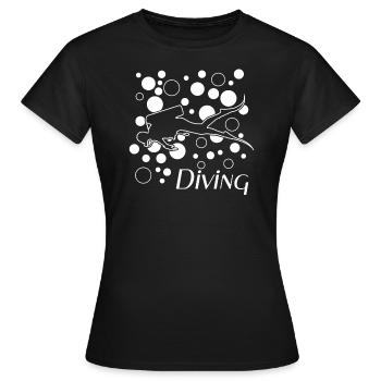 Scuba Diving - Frauen T-Shirt - Schwarz - Vorne - AI Model Female 172 dark (172cm)