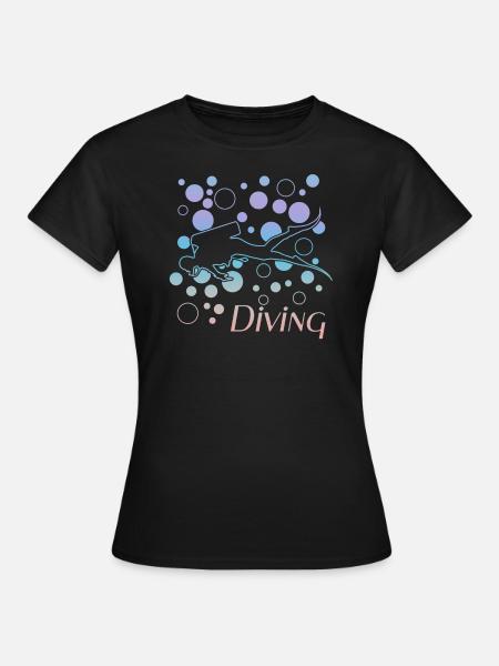 Diving - Frauen T-Shirt - Schwarz
