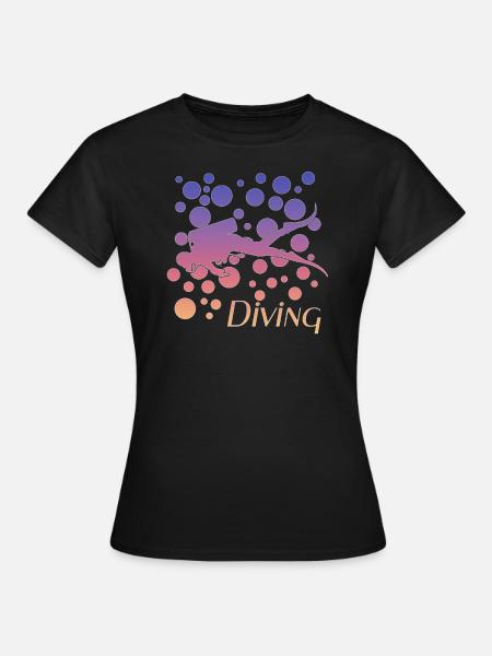 Scuba Diver - Frauen T-Shirt - Schwarz
