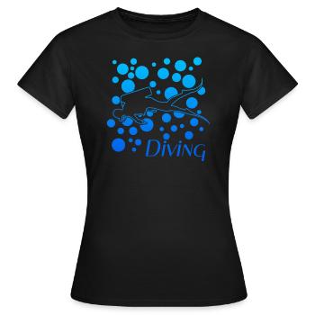 diving - Frauen T-Shirt - Schwarz - Vorne - AI Model Female 172 dark (172cm)