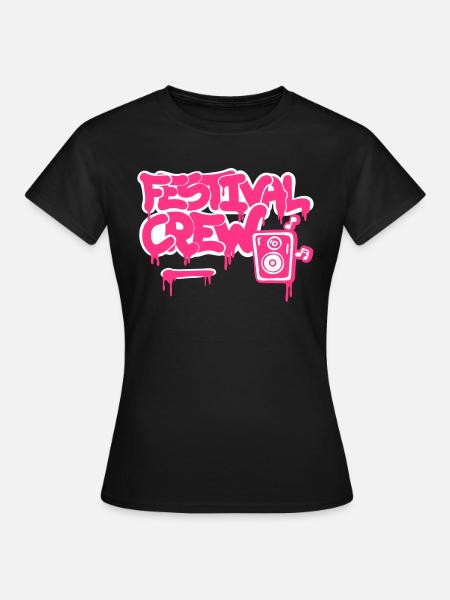Festival crew Graffitti Musik Open air Sommer - Dame-T-shirt - sort