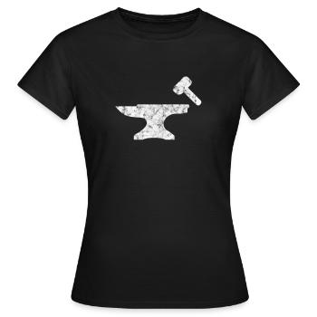 Schmied Hammer Mittelalter - Frauen T-Shirt - Schwarz - Vorne - AI Model Female 172 dark (172cm)