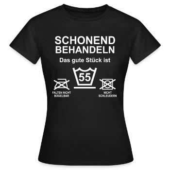 55. Geburtstag 55 Jahre Spruch - Frauen T-Shirt - Schwarz - Vorne - AI Model Female 172 dark (172cm)