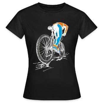 Vététistes - T-shirt Femme - noir - Devant - AI Model Female 172 dark (172cm)