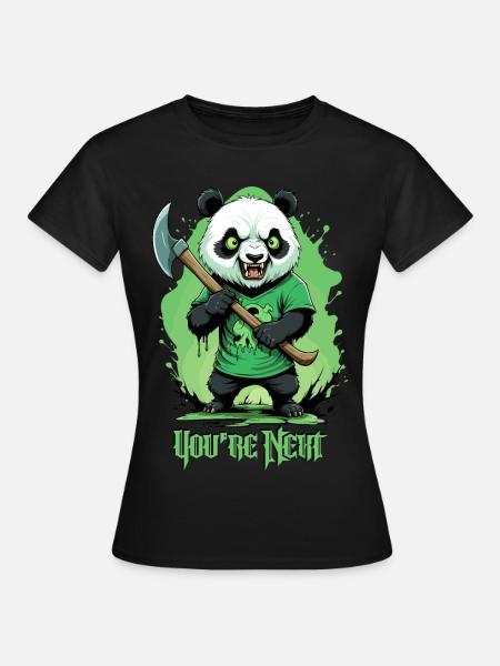 Zombie Panda - Frauen T-Shirt - Schwarz