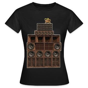 Reggae Soundsystem - Frauen T-Shirt - Schwarz - Vorne - AI Model Female 172 dark (172cm)