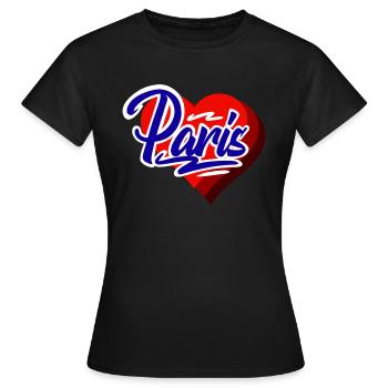 Paris - Women's T-Shirt - black - Front - AI Model Female 172 dark (172cm)