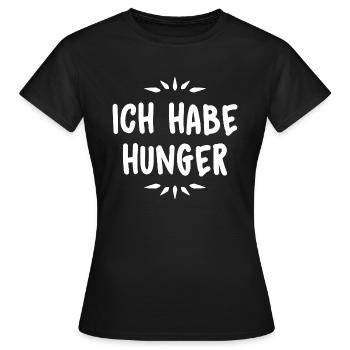 Ich habe hunger - Frauen T-Shirt - Schwarz - Vorne - AI Model Female 172 dark (172cm)