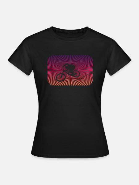 Downhill biken - Frauen T-Shirt - Schwarz