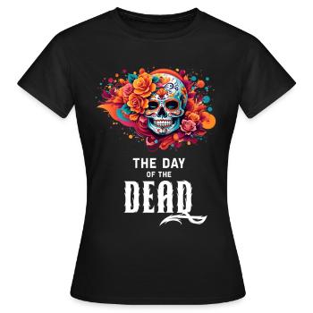 Chemise Mystic Statement : Jour des morts - T-shirt Femme - noir - Devant - AI Model Female 172 dark (172cm)