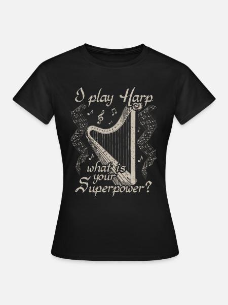 Cadeau de harpiste harpiste harpe - T-shirt Femme - noir