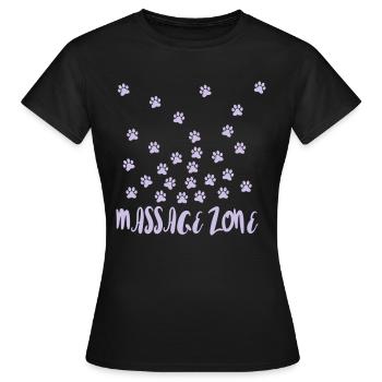 Massage Zone - Frauen T-Shirt - Schwarz - Vorne - AI Model Female 172 dark (172cm)