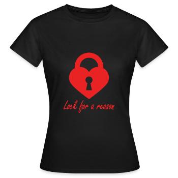 Lock for a Reason - Women's T-Shirt - black - Front - AI Model Female 172 dark (172cm)