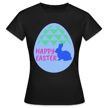 Joyeuses Pâques - Joyeuses Pâques - T-shirt Femme - noir - Devant - AI Model Female 172 dark (172cm)