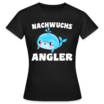 Offspring Angler Fishing Baby Birth Fish Fish - Women's T-Shirt - black - Front - AI Model Female 172 dark (172cm)