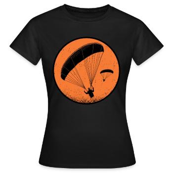 Gleitschirm Gleitschirm Gleitschirm Gleitschirm Gleitschirm - Frauen T-Shirt - Schwarz - Vorne - AI Model Female 172 dark (172cm)