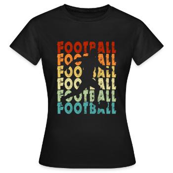 Football joueur de foot cadeau fan de foot vintage - T-shirt Femme - noir - Devant - AI Model Female 172 dark (172cm)