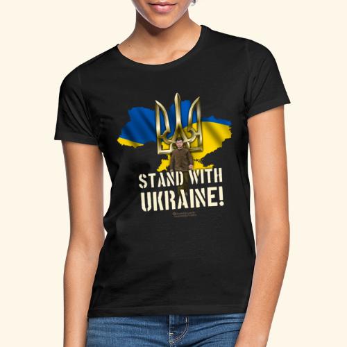Ukraine Umriss Dreizack Fahne Selenskyj - Frauen T-Shirt