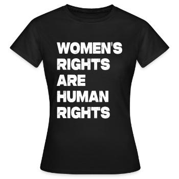Les droits des femmes sont des droits humains - T-shirt Femme - noir - Devant - AI Model Female 172 dark (172cm)