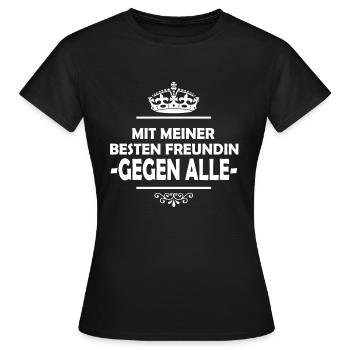 Beste Freundin - Frauen T-Shirt - Schwarz - Vorne - AI Model Female 172 dark (172cm)