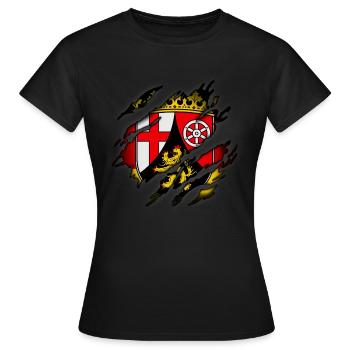 Rhénanie-Palatinat en moi - T-shirt Femme - noir - Devant - AI Model Female 172 dark (172cm)