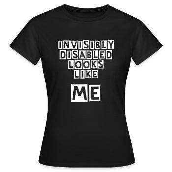 Invisibly Disabled White - Women's T-Shirt - black - Front - AI Model Female 172 dark (172cm)