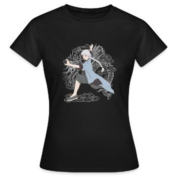 Tai chi kung fu fille - T-shirt Femme - noir - Devant - AI Model Female 172 dark (172cm)