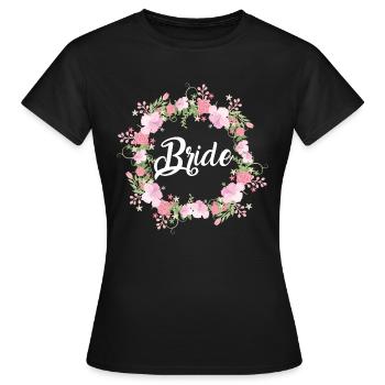 jeune mariée - T-shirt Femme - noir - Devant - AI Model Female 172 dark (172cm)