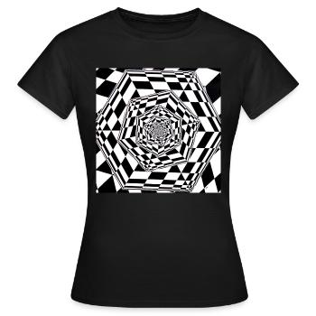 returning cube - Women's T-Shirt - black - Front - AI Model Female 172 dark (172cm)