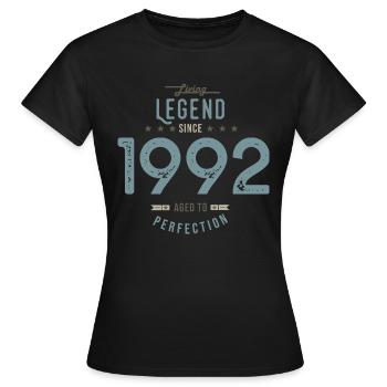 anniversaire 30 ans 1992 année de naissance cadeau - T-shirt Femme - noir - Devant - AI Model Female 172 dark (172cm)