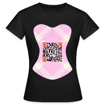 corset test 2 - Women's T-Shirt - black - Front - AI Model Female 172 dark (172cm)