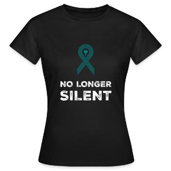 Ne plus se taire, le Mois de la sensibilisation aux agressions sexuelles - T-shirt Femme - noir - Devant - AI Model Female 172 dark (172cm)