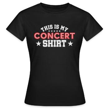 Concert Party Gift Concert Visitor Festival - Women's T-Shirt - black - Front - AI Model Female 172 dark (172cm)