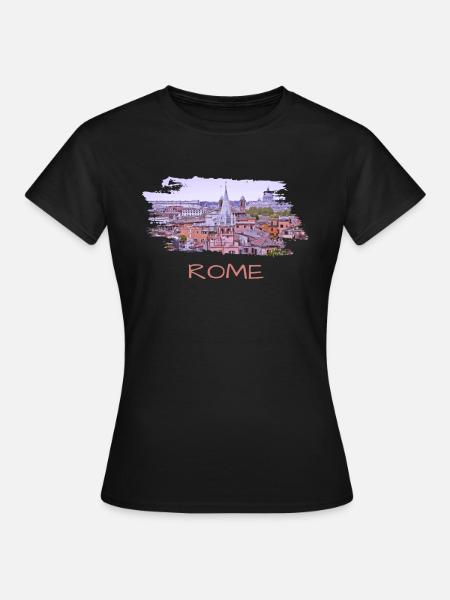 Rome Rom Italy Italien - Frauen T-Shirt - Schwarz