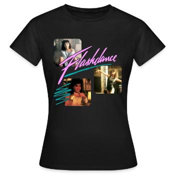 Flashdance Le Design Des Années 80 Avec Alex Owens - T-shirt Femme - noir - Devant - AI Model Female 172 dark (172cm)