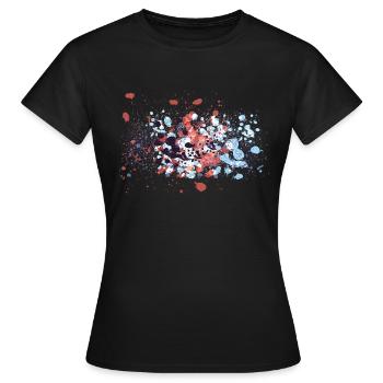 colour splash graffiti - Women's T-Shirt - black - Front - AI Model Female 172 dark (172cm)