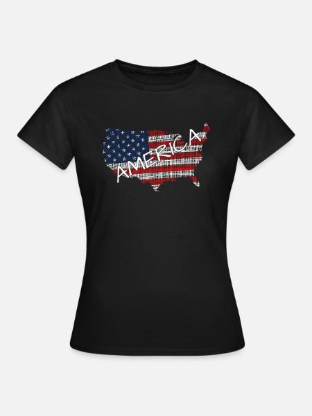 America USA - Frauen T-Shirt - Schwarz