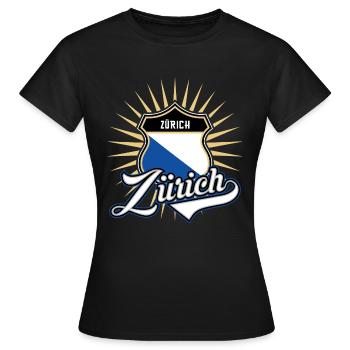 Zurich - Women's T-Shirt - black - Front - AI Model Female 172 dark (172cm)