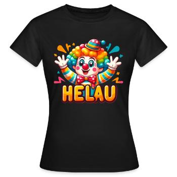 Carnaval Clown Helau Confettis Costume Lundi gras - T-shirt Femme - noir - Devant - AI Model Female 172 dark (172cm)