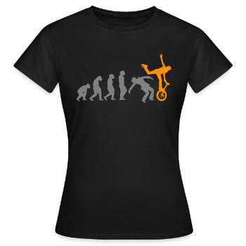 EVOLUTION monocycle monocycle monocycle roue de vélo monocycle - T-shirt Femme - noir - Devant - AI Model Female 172 dark (172cm)