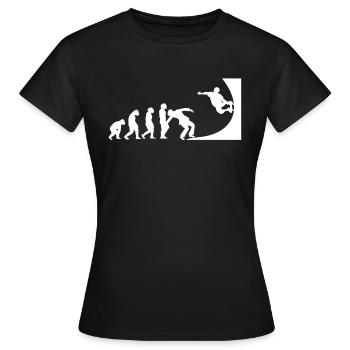 Evolution Skater Skateboard Skate halfpipe - T-shirt Femme - noir - Devant - AI Model Female 172 dark (172cm)