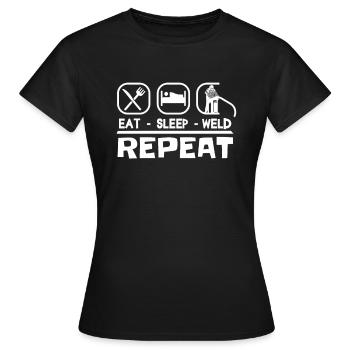 Welding SLEEP WELD Mechanic Welding - Women's T-Shirt - black - Front - AI Model Female 172 dark (172cm)
