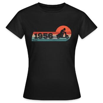 Scooter Cyclomoteur né en 1956 Anniversaire - T-shirt Femme - noir - Devant - AI Model Female 172 dark (172cm)