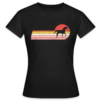 Équitation Vintage Équitation - T-shirt Femme - noir - Devant - AI Model Female 172 dark (172cm)