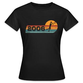 Basketteur né en 2006 Anniversaire - T-shirt Femme - noir - Devant - AI Model Female 172 dark (172cm)