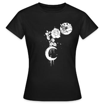 Occult Moonrose Witchcraft Witch Skeleton Occult - T-shirt Femme - noir - Devant - AI Model Female 172 dark (172cm)