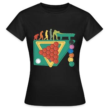 Jeu de snooker gamer Table de snooker Balles de snooker - T-shirt Femme - noir - Devant - AI Model Female 172 dark (172cm)